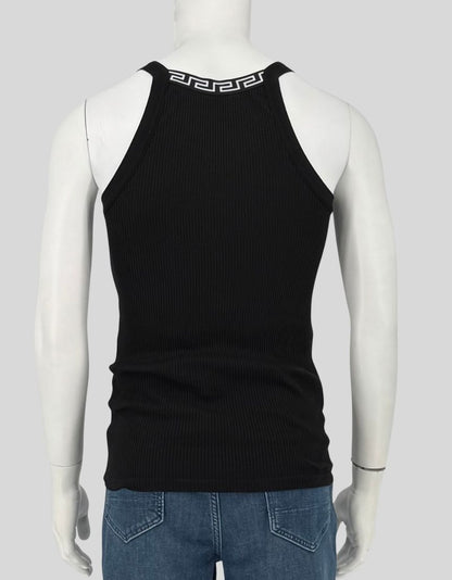 VERSACE Logo Ribbed Tank Top - Medium