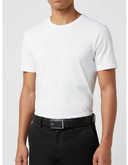 MONTBLANC Contemporary Line Rectangular Plate Buckle Belt – One Size