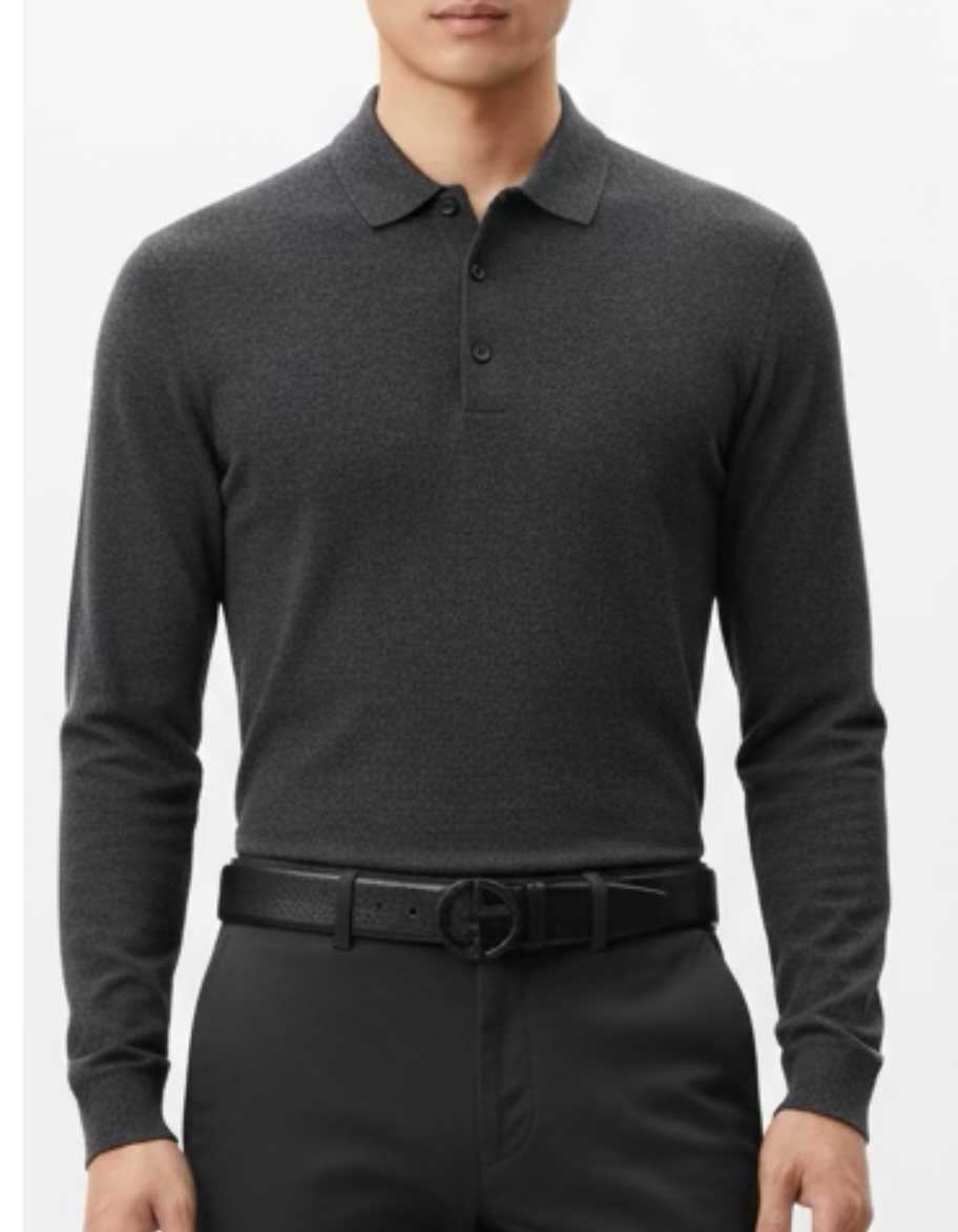 GIORGIO ARMANI GA Logo Pebbled Leather Belt w/ Tags – Size 90/36