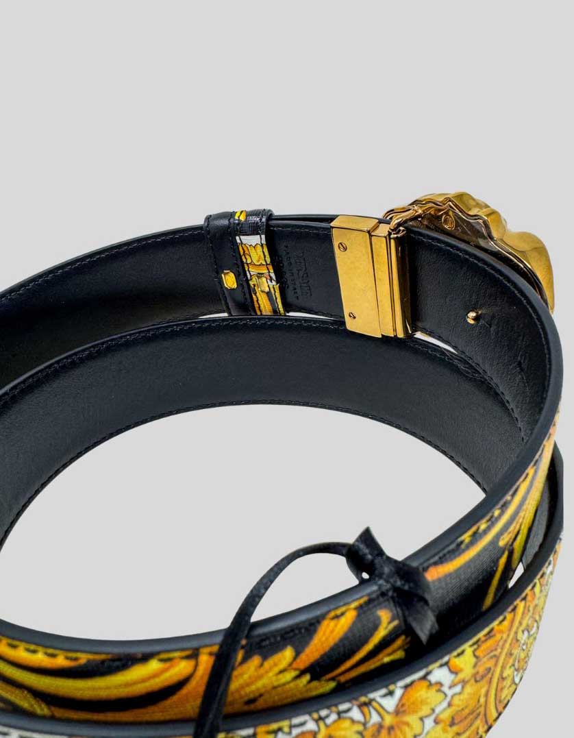 VERSACE La Medusa Baroque Print Reversible Belt w/ Tags - Size 90/36