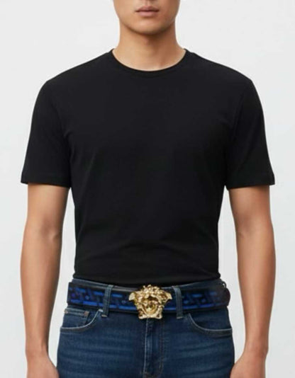 VERSACE La Medusa Greca Leather Belt w/ Tags – Size 95/38