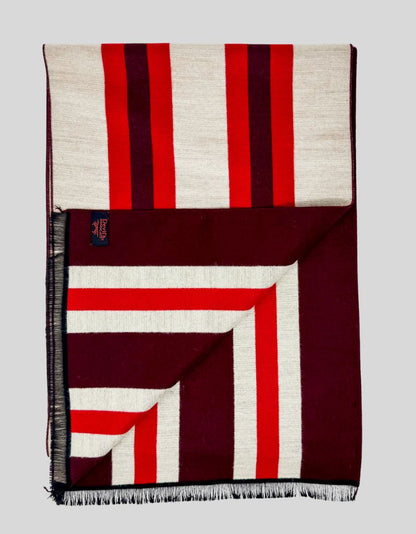 DEVIL'S ADVOCATE Geometric Stripe Blanket Scarf - One Size