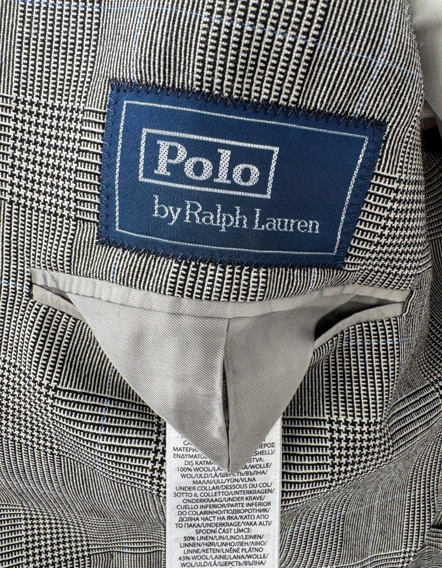 POLO RALPH LAUREN Double-Breasted Glen Plaid Suit w/ Tags – 44R US