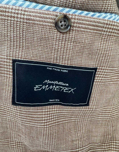 BROOKS BROTHERS Linen-Cotton Blend Glen Plaid Blazer w/ Tags  – 44R US