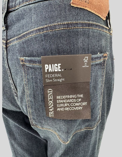 PAIGE Federal Slim Straight Jeans w/ Tags - 30 US
