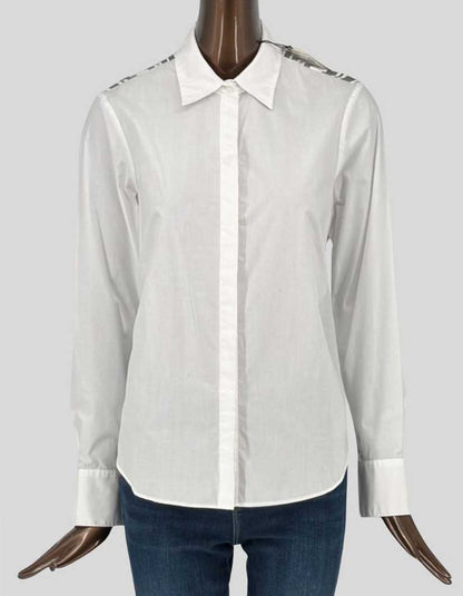 7 FOR ALL MANKIND Striped Back Button-Up Blouse w/ Tags - Small