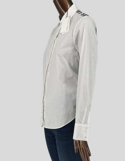 7 FOR ALL MANKIND Striped Back Button-Up Blouse w/ Tags - Small