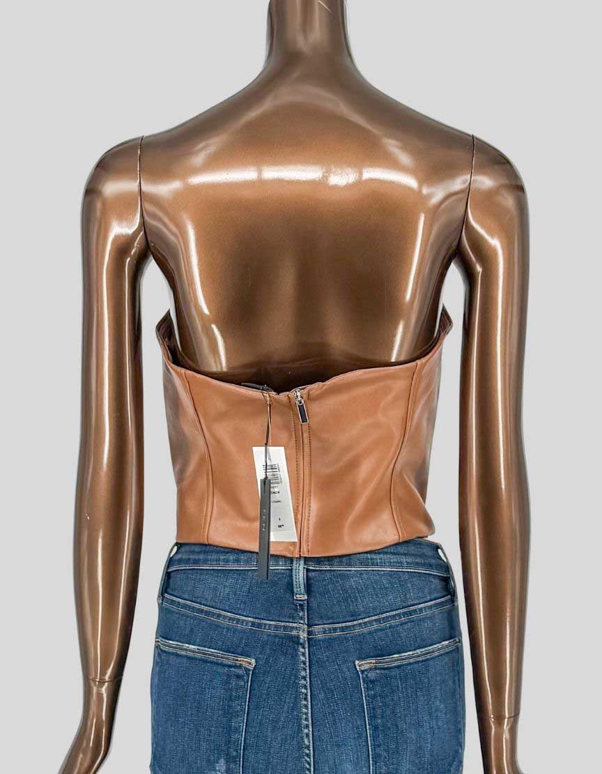 TEN by BABATON CINDY Vegan Leather Bustier w/ Tags - 6 US - LuxAnthropy