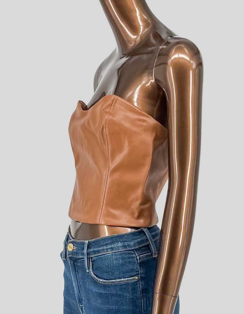TEN by BABATON CINDY Vegan Leather Bustier w/ Tags - 6 US - LuxAnthropy