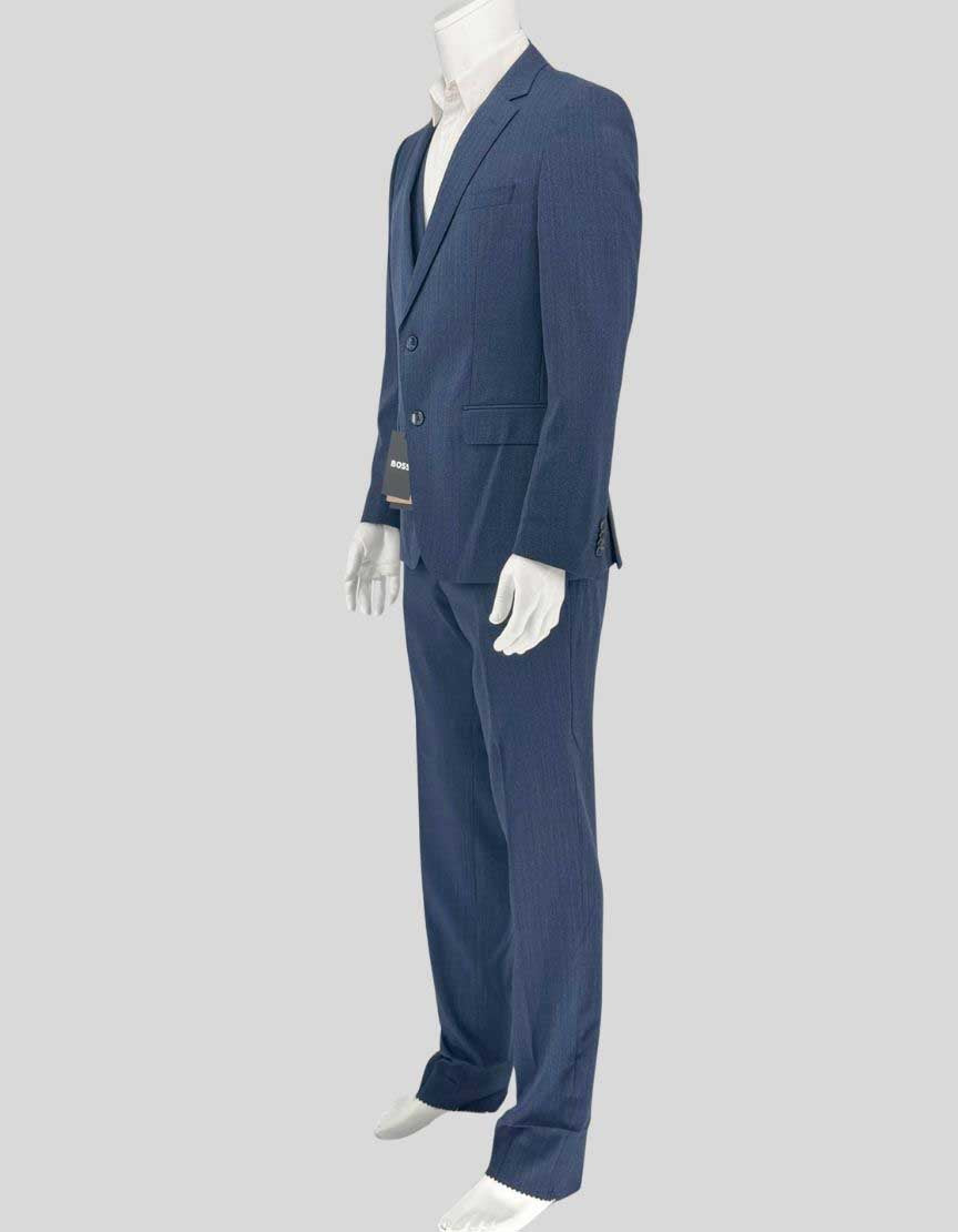 HUGO BOSS Marzotto Slim Fit 3-Piece Suit w/ Tags - 40R US | 50 EU/IT