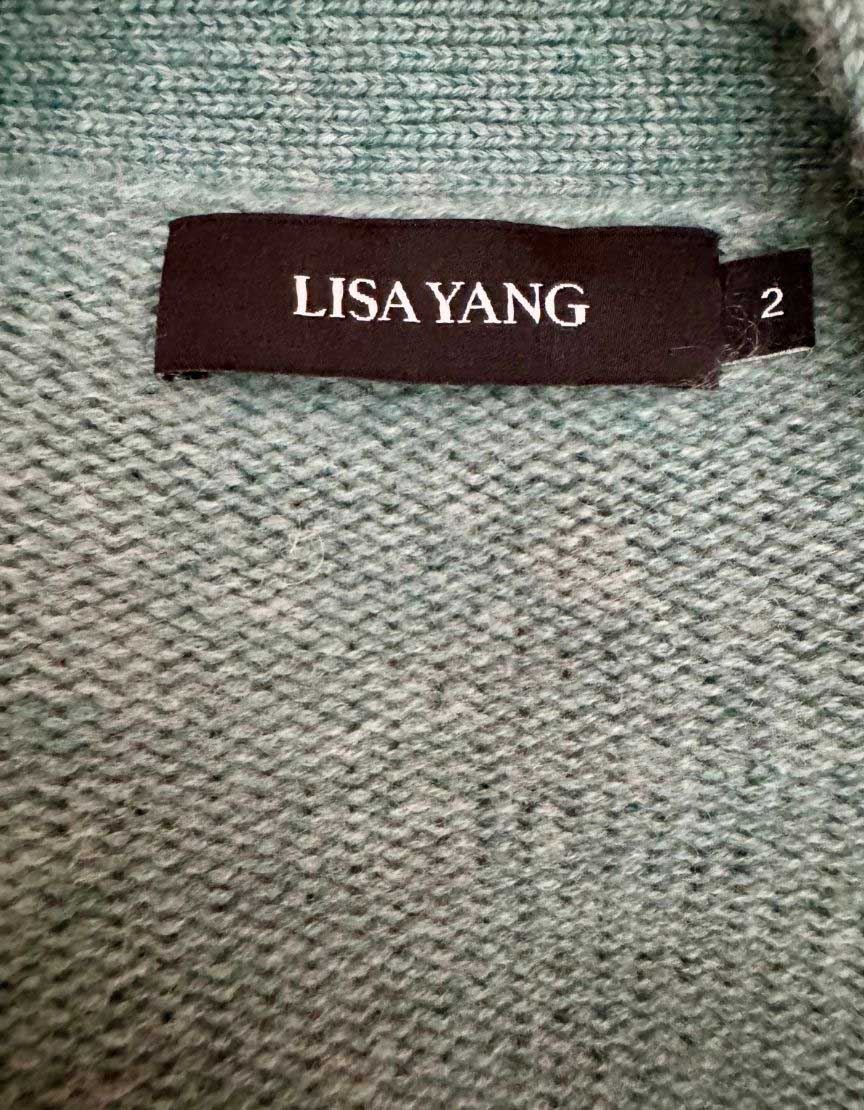 LISA YANG 100% Cashmere Button-Front Cardigan - 2 | Medium-Large