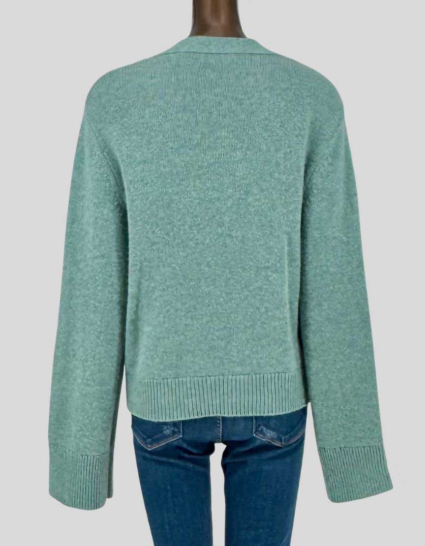 LISA YANG 100% Cashmere Button-Front Cardigan - 2 | Medium-Large