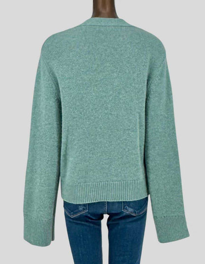 LISA YANG 100% Cashmere Button-Front Cardigan - 2 | Medium-Large
