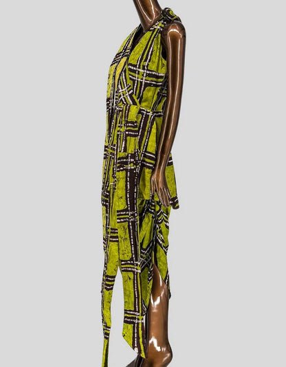 FRUCHÉ Vivienne Draped Adire Dress w/ Tags – Large | 14 UK - LuxAnthropy